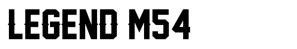 Legend M54 font preview
